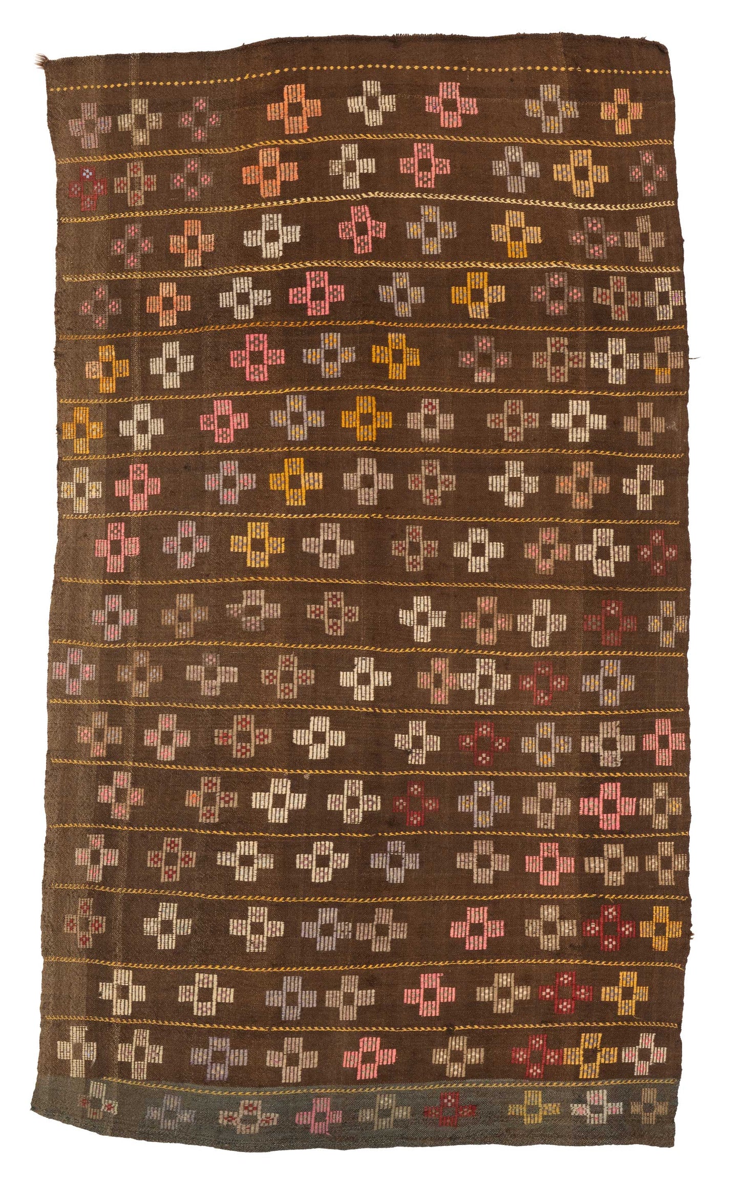 Mid Century Silifke Mersin Cross Kilim