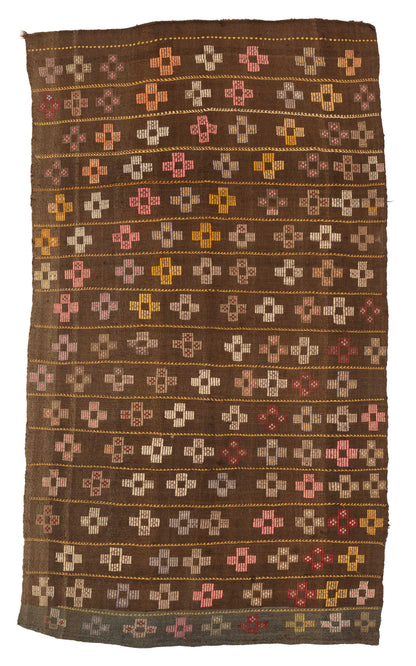 Mid Century Silifke Mersin Cross Kilim
