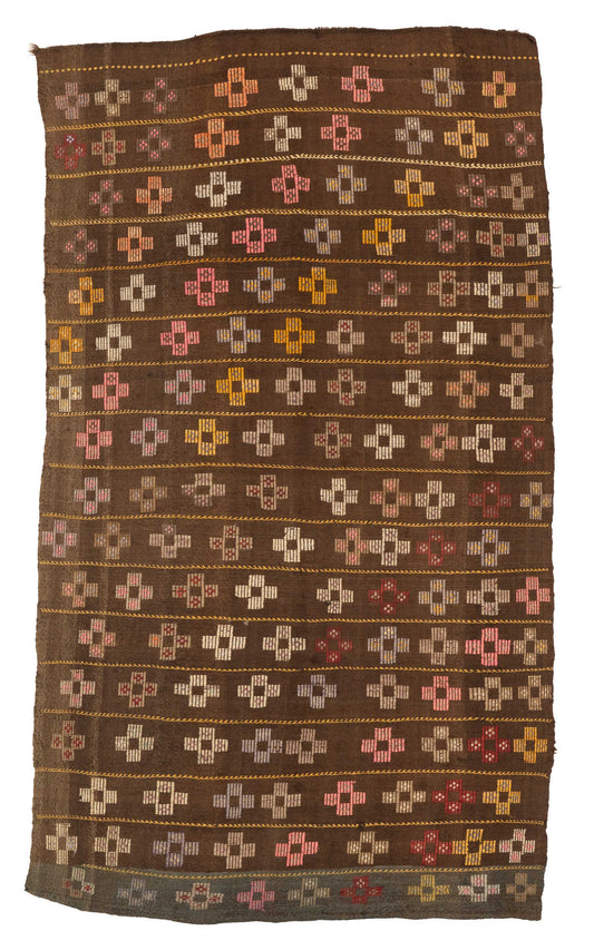 Mid Century Silifke Mersin Cross Kilim