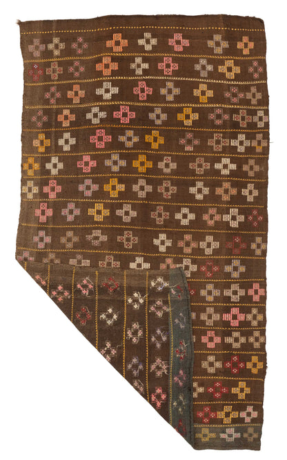 Mid Century Silifke Mersin Cross Kilim