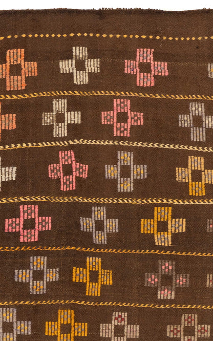 Mid Century Silifke Mersin Cross Kilim